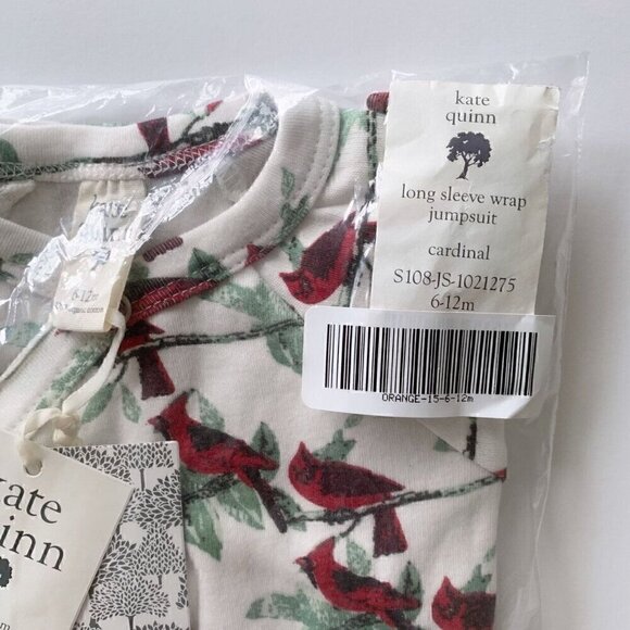 Kate Quinn Organics Cardinal Wrap Jumpsuit 6-12 Months - Picture 5 of 5